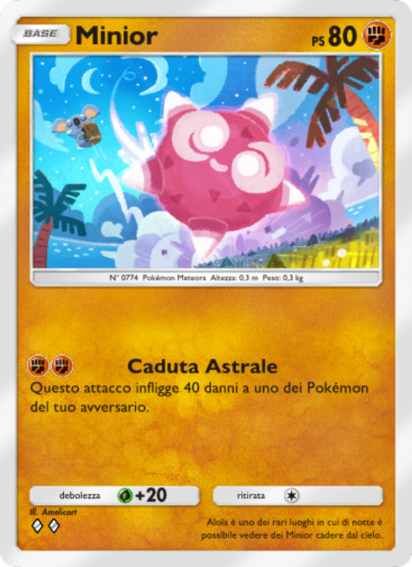 Minior 105/239 — Celestial Guardians (Italian Pokémon TCG card)