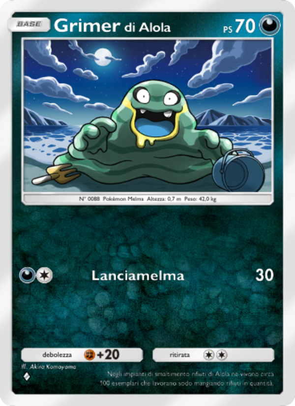 Grimer di Alola 110/239 — Celestial Guardians (Italian Pokémon TCG card)