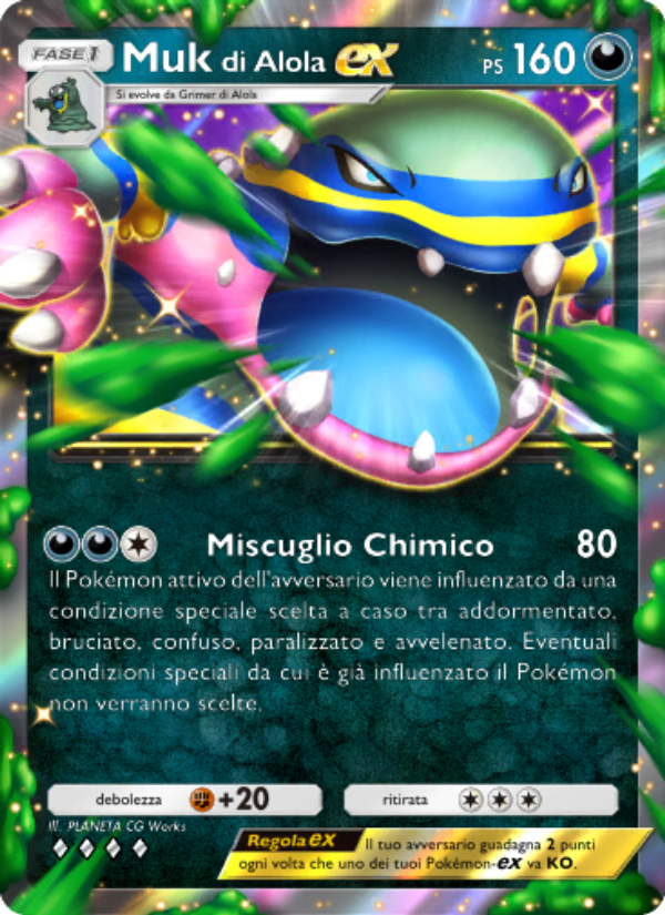 Muk di Alola-ex 111/239 — Celestial Guardians (Italian Pokémon TCG card)