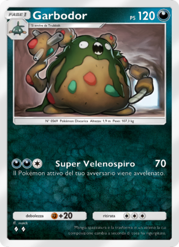 Garbodor 114/239 — Celestial Guardians (Italian Pokémon TCG card)