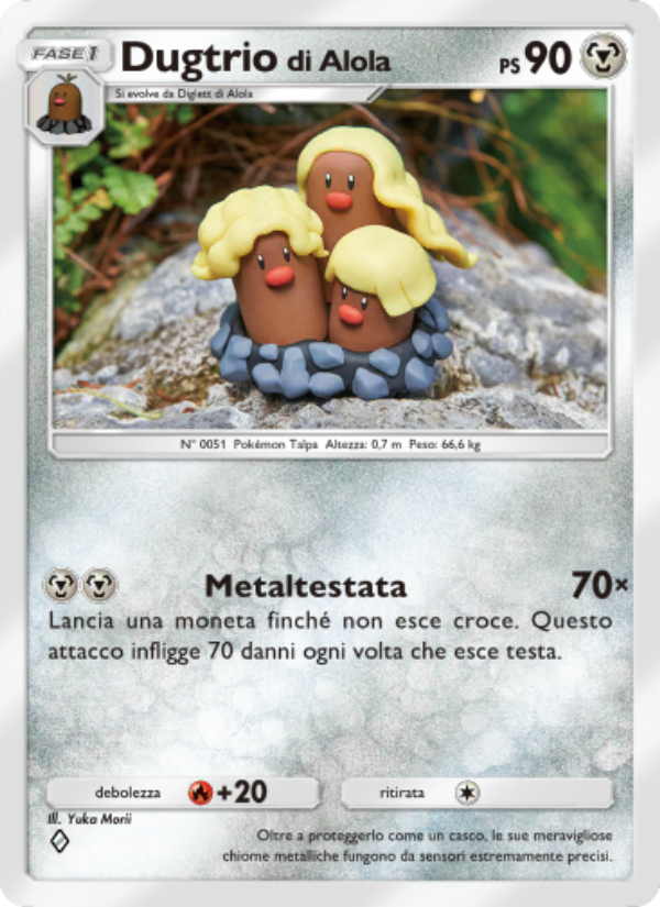 Dugtrio di Alola 118/239 — Celestial Guardians (Italian Pokémon TCG card)