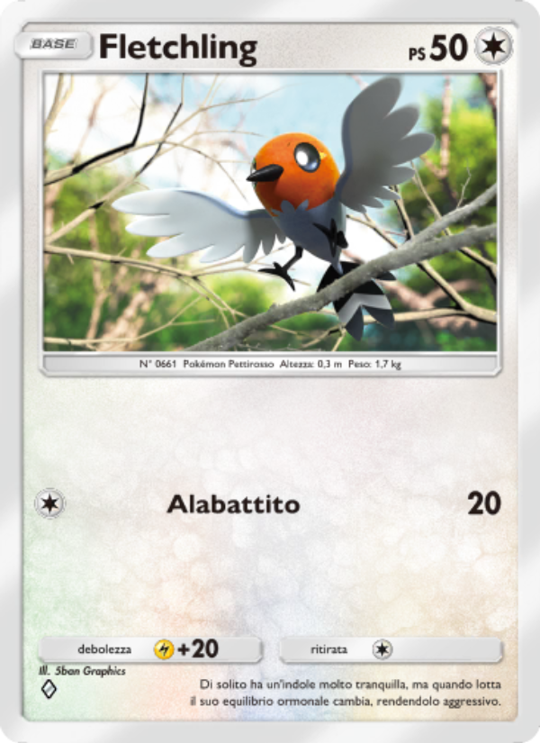 Fletchling 131/239 — Celestial Guardians (Italian Pokémon TCG card)