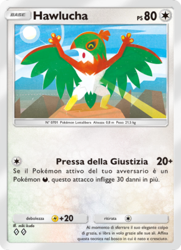 Hawlucha 132/239 — Celestial Guardians (Italian Pokémon TCG card)