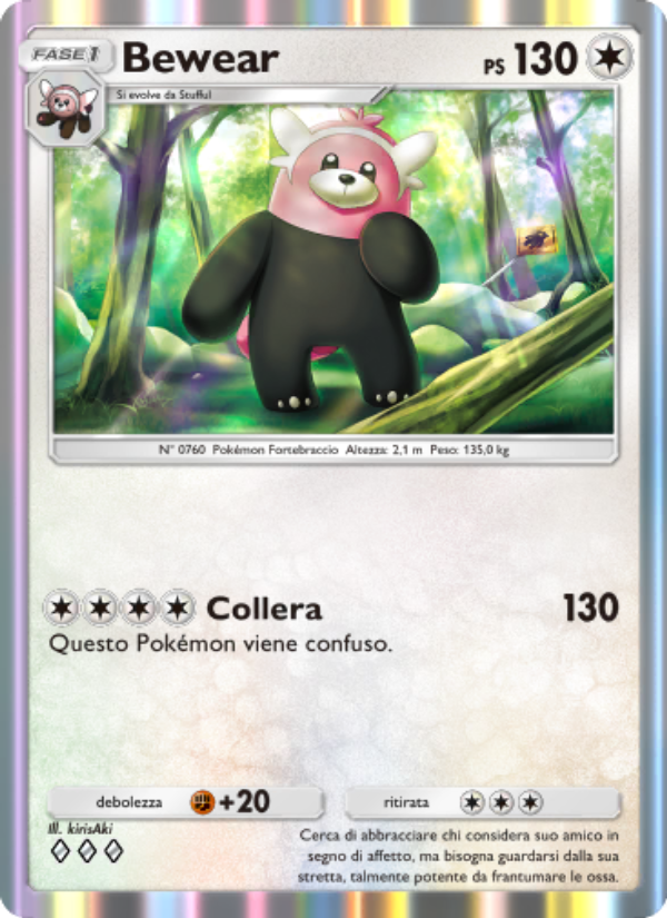 Bewear 139/239 — Celestial Guardians (Italian Pokémon TCG card)