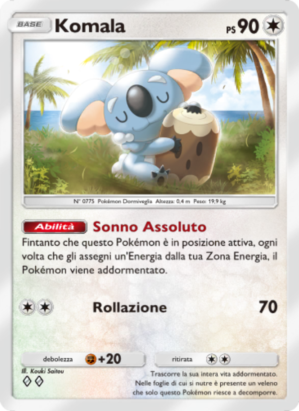 Komala 141/239 — Celestial Guardians (Italian Pokémon TCG card)