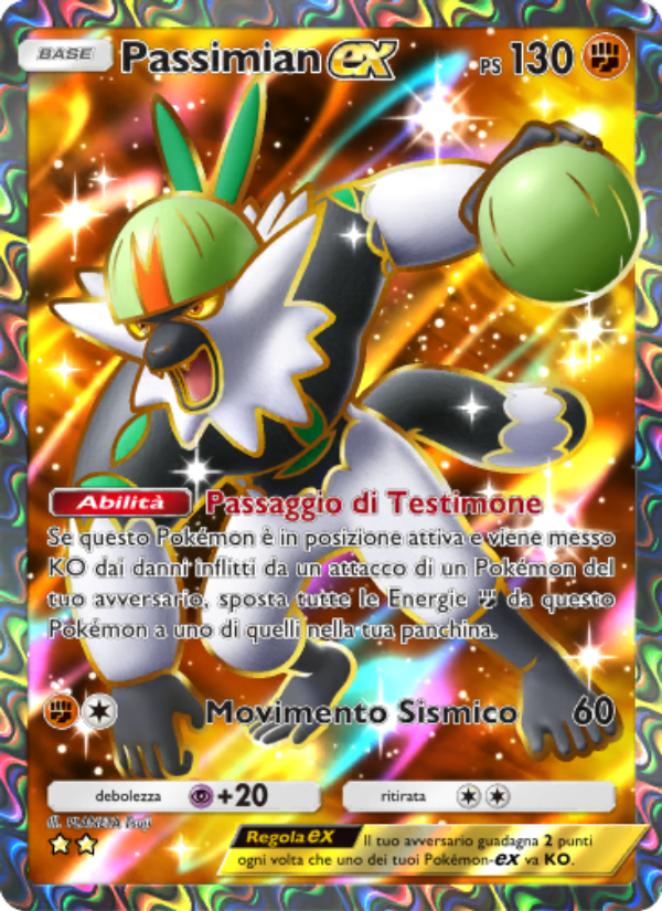 Passimian-ex 187/239 — Celestial Guardians (Italian Pokémon TCG card)