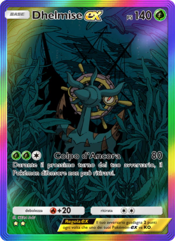 Dhelmise-ex 199/239 — Celestial Guardians (Italian Pokémon TCG card)
