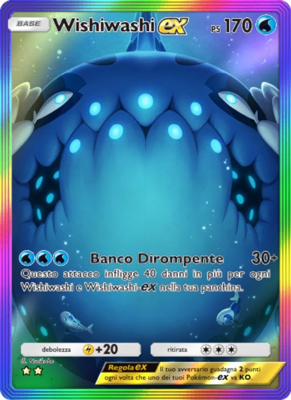 Wishiwashi-ex 202/239 — Celestial Guardians (Italian Pokémon TCG card)