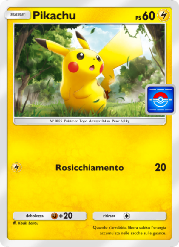 Pikachu 015/73 — Promos-A (Italian Pokémon TCG card)