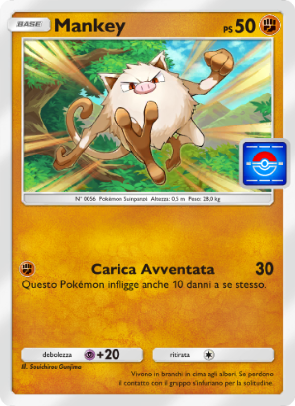 Mankey 017/73 — Promos-A (Italian Pokémon TCG card)