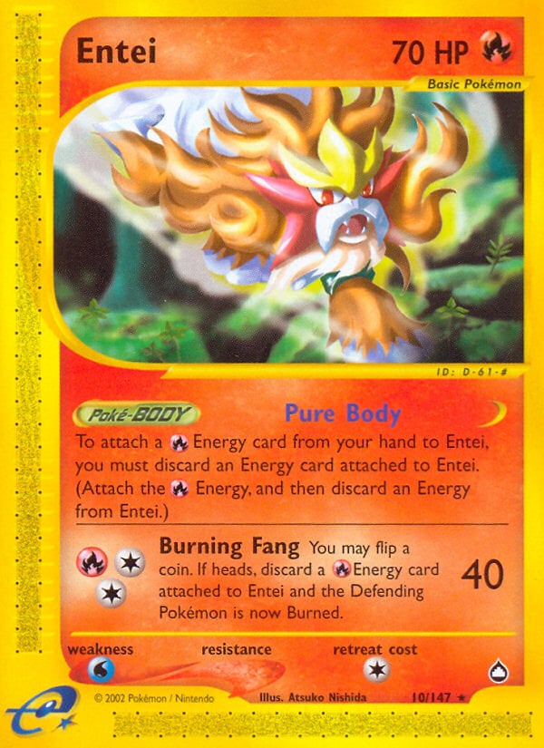 Entei 010 — Aquapolis (Italian Pokémon TCG card)