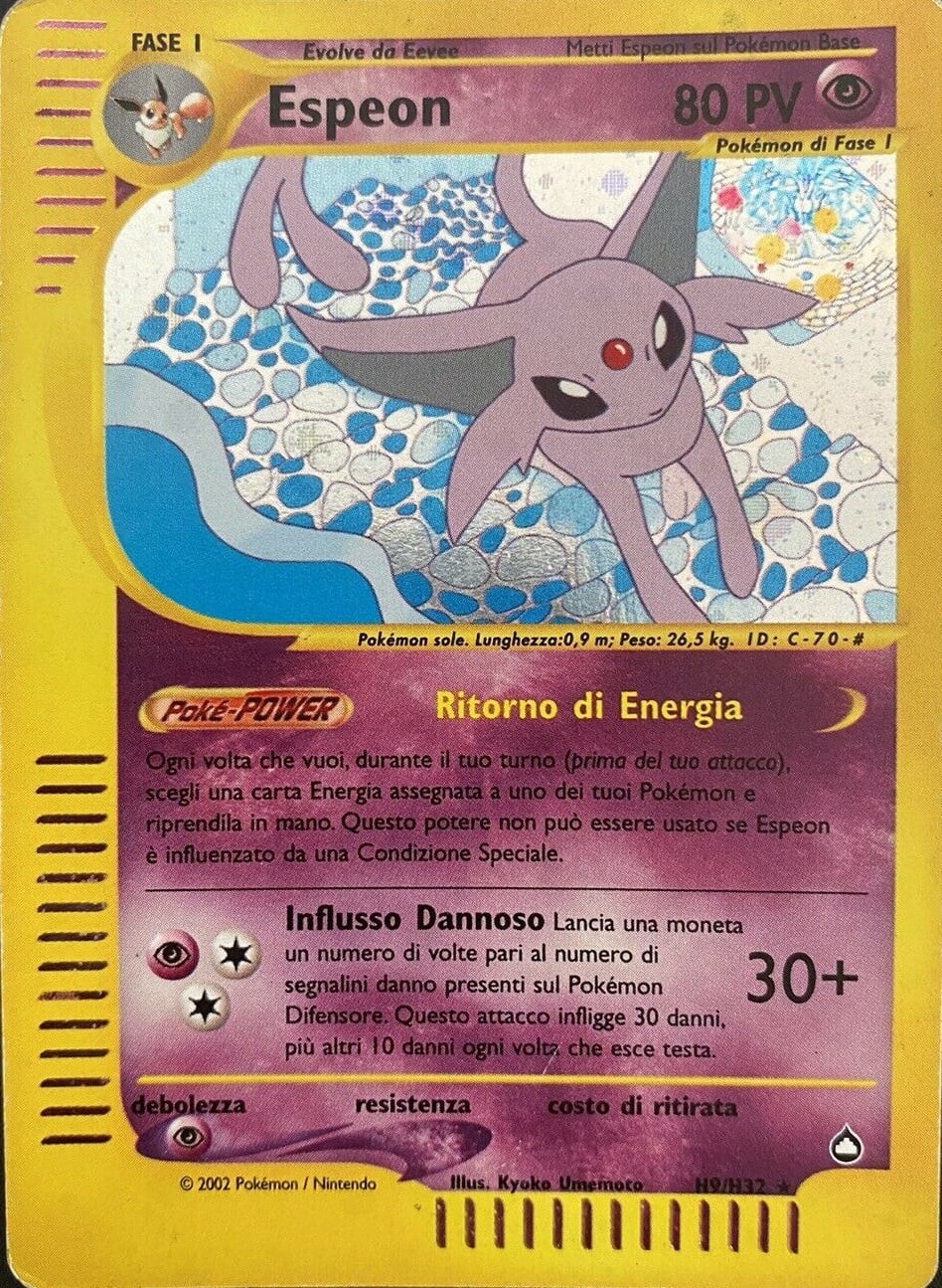 Espeon 011 — Aquapolis (Italian Pokémon TCG card)