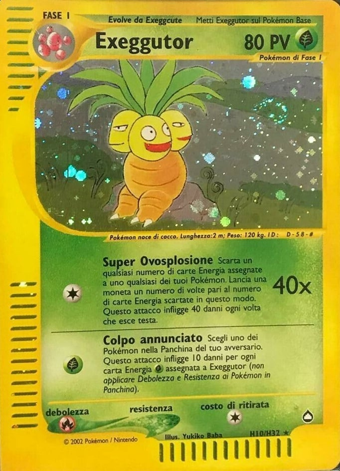 Exeggutor 012 — Aquapolis (Italian Pokémon TCG card)
