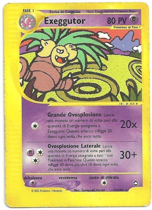 Exeggutor 013 — Aquapolis (Italian Pokémon TCG card)