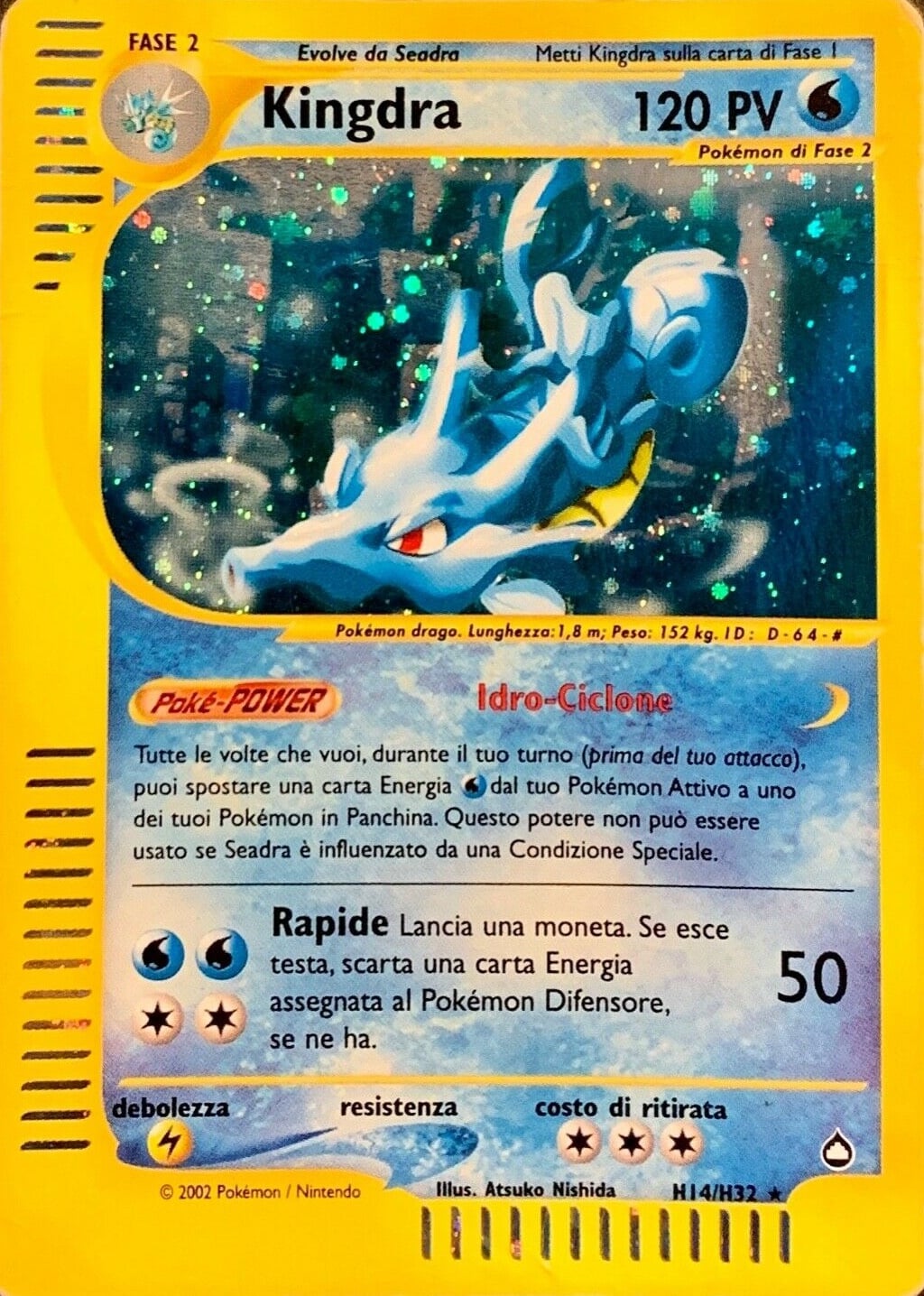 Kingdra 014 — Aquapolis (Italian Pokémon TCG card)