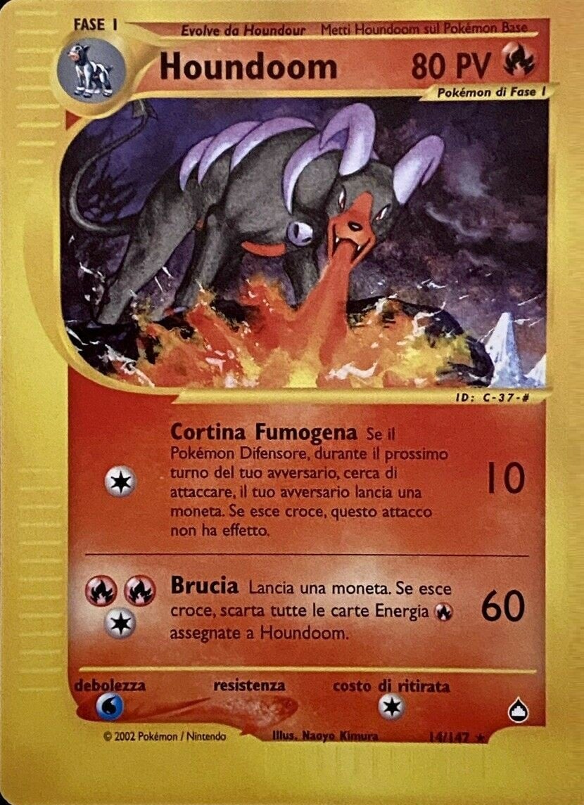 Houndoom 014 — Aquapolis (Italian Pokémon TCG card)