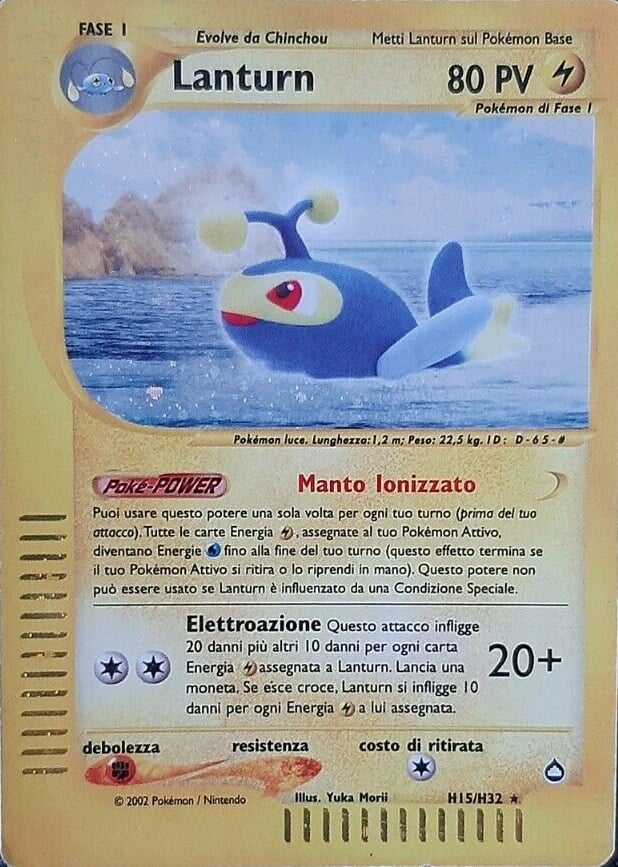 Lanturn 015 — Aquapolis (Italian Pokémon TCG card)