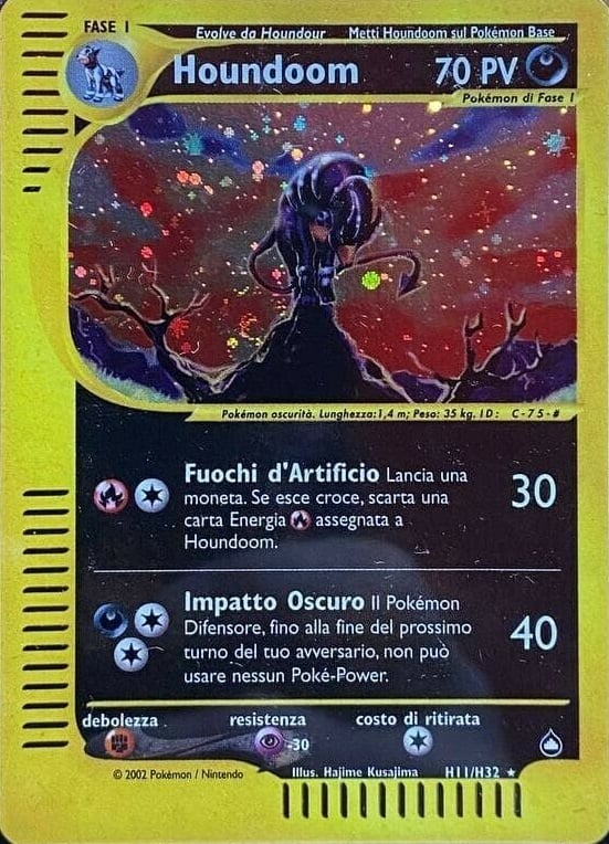 Houndoom 015 — Aquapolis (Italian Pokémon TCG card)