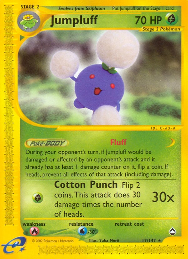 Jumpluff 017 — Aquapolis (Italian Pokémon TCG card)
