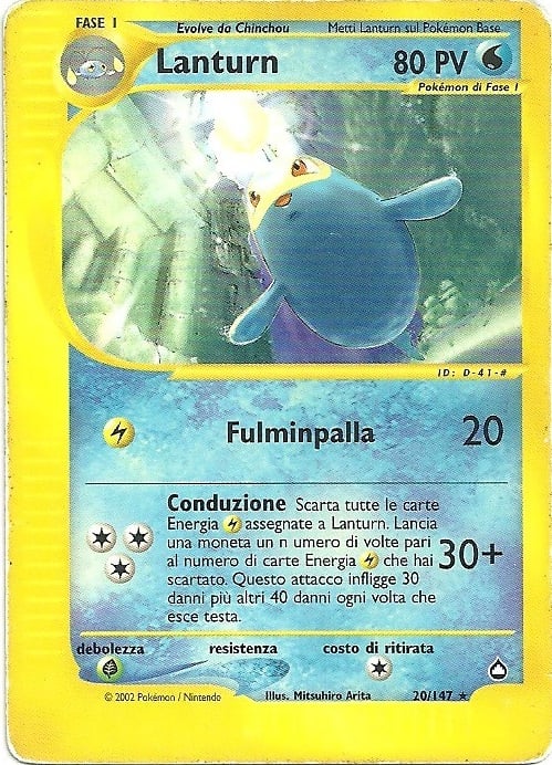 Lanturn 020 — Aquapolis (Italian Pokémon TCG card)