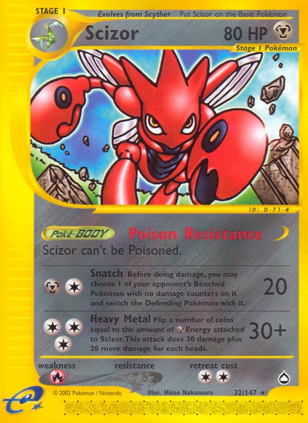 Scizor 021 — Aquapolis (Italian Pokémon TCG card)