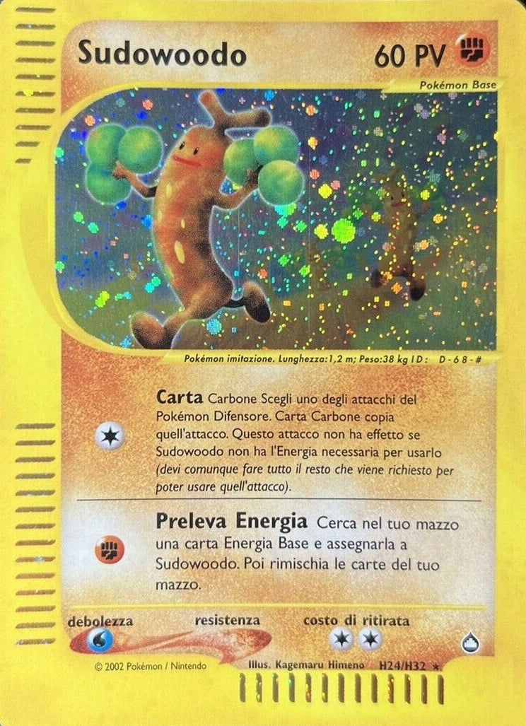 Sudowoodo 024 — Aquapolis (Italian Pokémon TCG card)