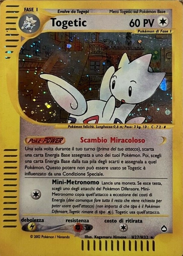 Togetic 027 — Aquapolis (Italian Pokémon TCG card)