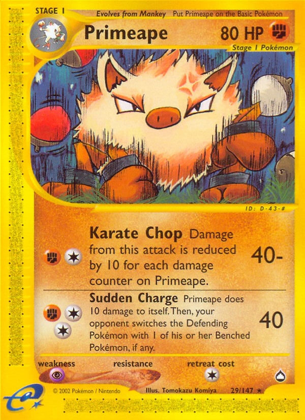 Primeape 029 — Aquapolis (Italian Pokémon TCG card)