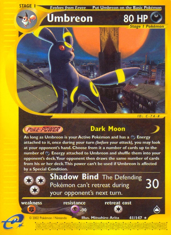 Umbreon 029 — Aquapolis (Italian Pokémon TCG card)