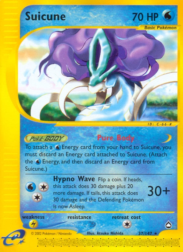 Suicune 037 — Aquapolis (Italian Pokémon TCG card)