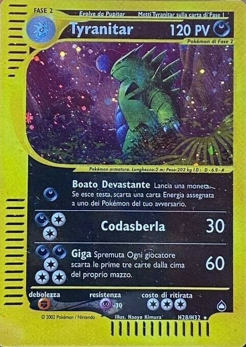 Tyranitar 040 — Aquapolis (Italian Pokémon TCG card)