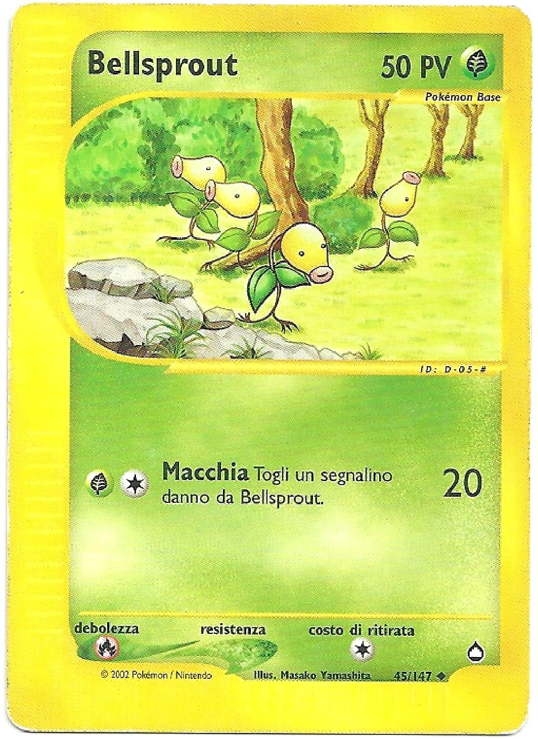 Bellsprout 045 — Aquapolis (Italian Pokémon TCG card)