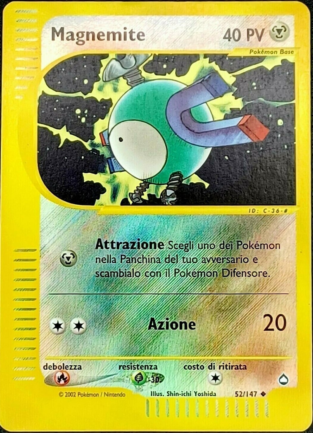 Magnemite 052 — Aquapolis (Italian Pokémon TCG card)