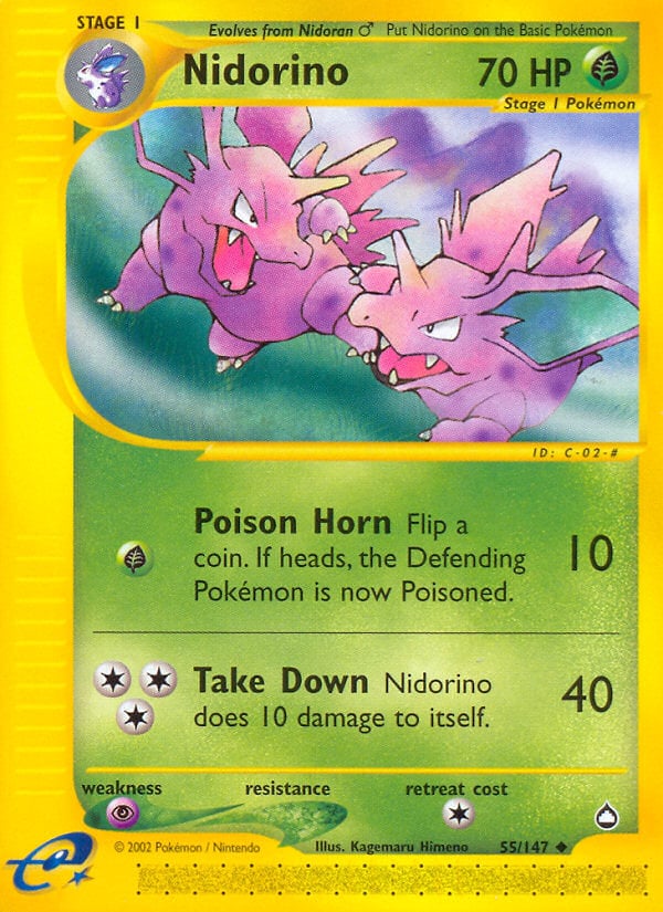 Nidorino 055 — Aquapolis (Italian Pokémon TCG card)