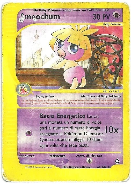Smoochum 061 — Aquapolis (Italian Pokémon TCG card)