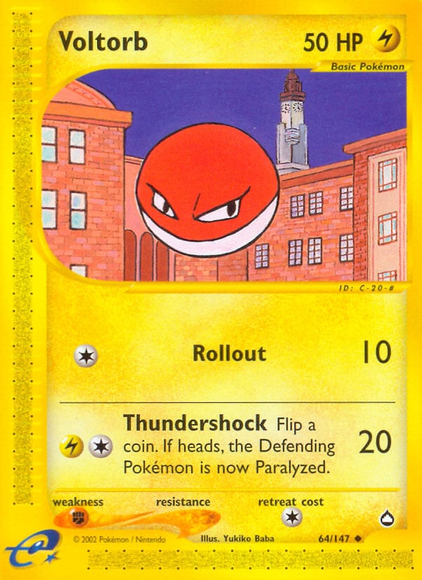 Voltorb 064 — Aquapolis (Italian Pokémon TCG card)