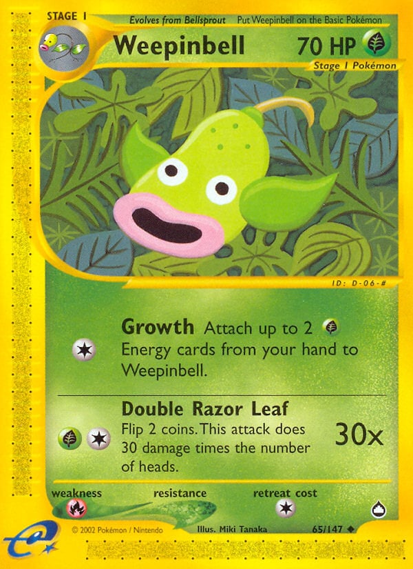 Weepinbell 065 — Aquapolis (Italian Pokémon TCG card)