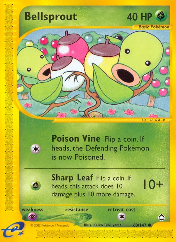 Bellsprout 068 — Aquapolis (Italian Pokémon TCG card)