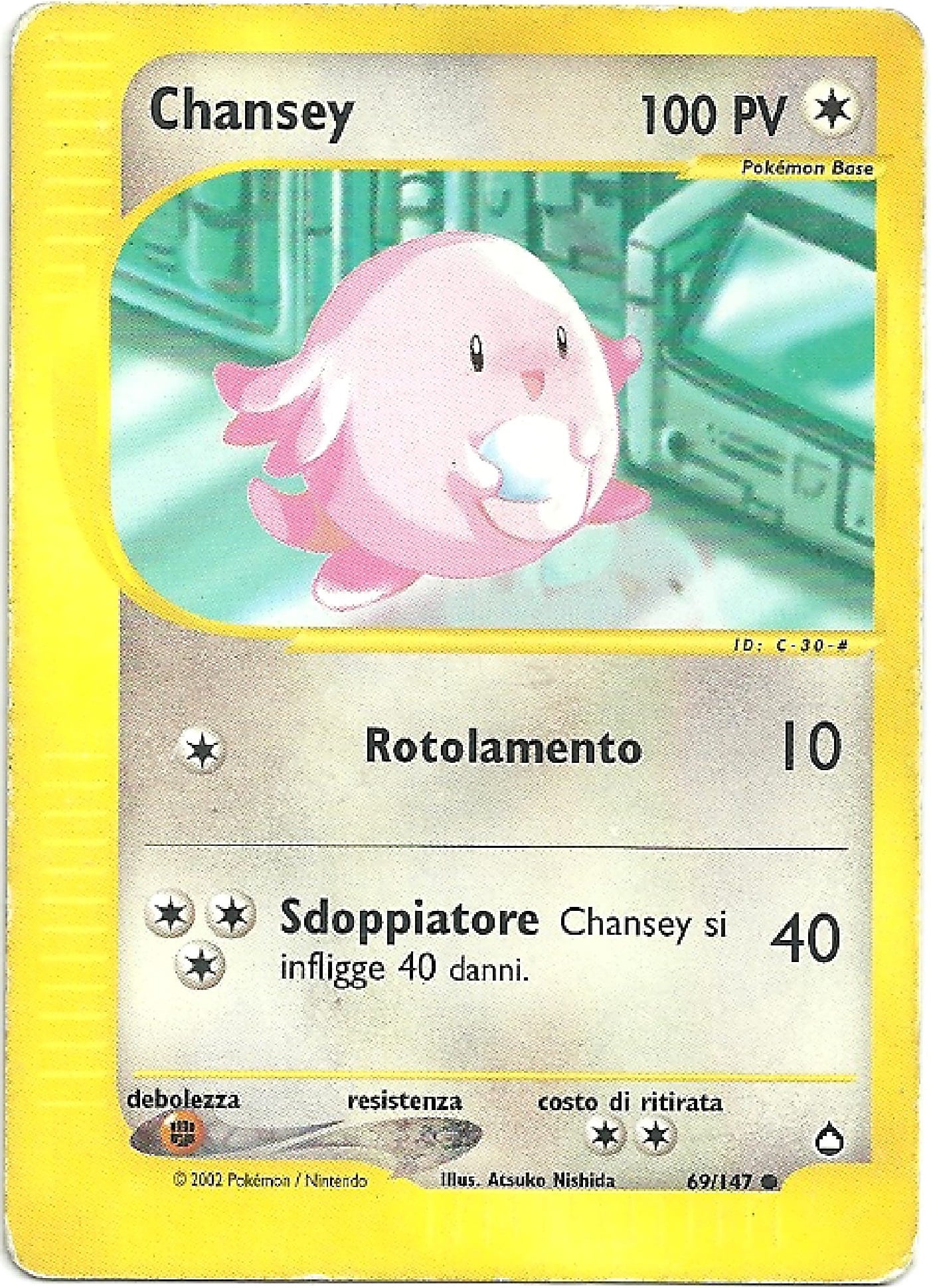 Chansey 069 — Aquapolis (Italian Pokémon TCG card)