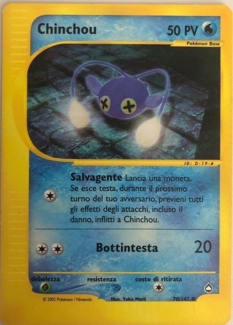 Chinchou 070 — Aquapolis (Italian Pokémon TCG card)