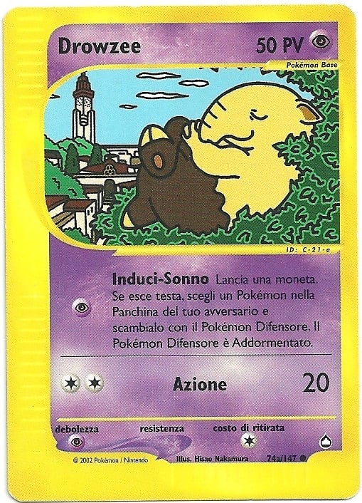 Drowzee 074 — Aquapolis (Italian Pokémon TCG card)
