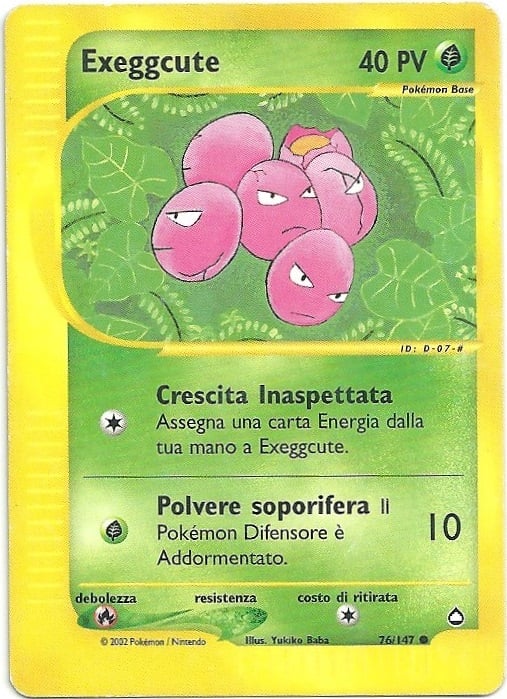 Exeggcute 076 — Aquapolis (Italian Pokémon TCG card)