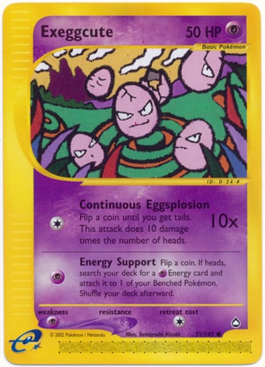 Exeggcute 077 — Aquapolis (Italian Pokémon TCG card)