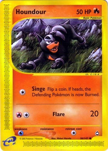 Houndour 086 — Aquapolis (Italian Pokémon TCG card)