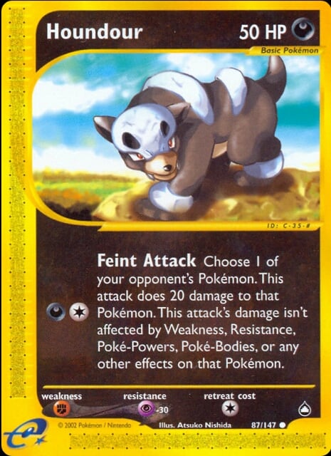 Houndour 087 — Aquapolis (Italian Pokémon TCG card)