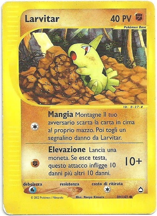 Larvitar 089 — Aquapolis (Italian Pokémon TCG card)