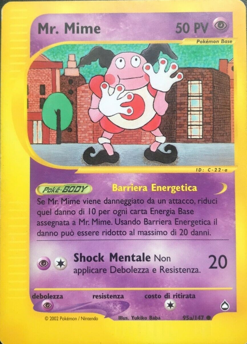 Mr. Mime 095 — Aquapolis (Italian Pokémon TCG card)