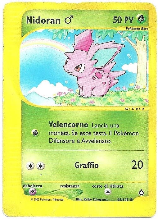 Nidoran♂ 096 — Aquapolis (Italian Pokémon TCG card)