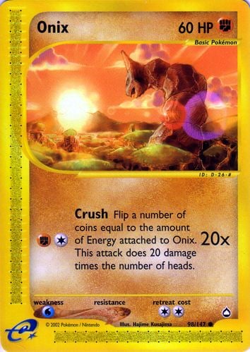 Onix 098 — Aquapolis (Italian Pokémon TCG card)