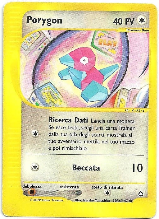 Porygon 103 — Aquapolis (Italian Pokémon TCG card)